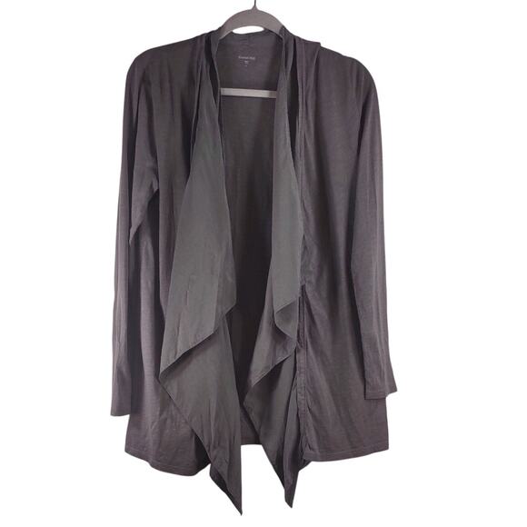 Garnett Hill Open Front Cardigan with Silk Trim, Size Small - Picture 1 of 8